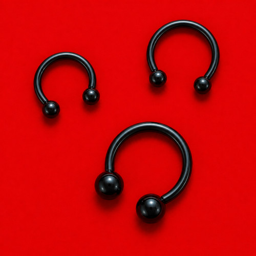 Hufeisen piercing studio ring - hufeisen,