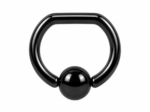 Titan piercingring schwarz - titan,